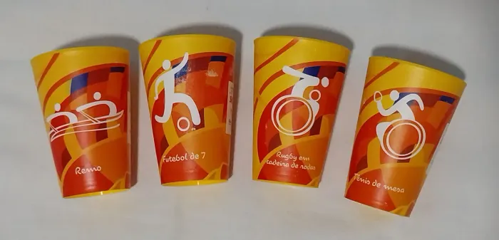 Copos Colecionáveis Paralimpíadas Rio 2016