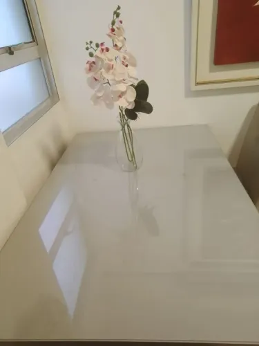 Mesa De Jantar Tampo De Vidro 6 Lugares - Ótimo Estado - Santos/SP