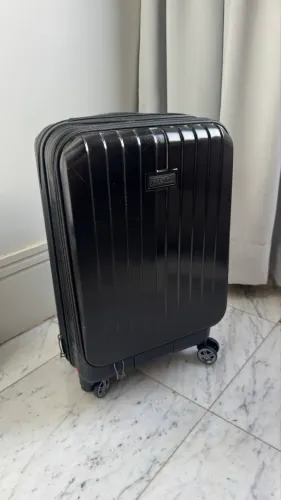 mala de bordo sestini titanium preta c/ compartimento para notebook