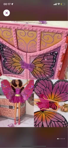 casa castelo + 2 barbies de barbie e o segredo das fadas- originais edição limitada