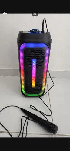 Caixa de som Bluetooth Portátil Com Led RGB Portátil FM USB TWS 30W