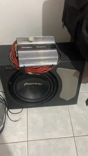Kit Som Automotivo Pioneer 12" + Taramps 800x4 + Caixa