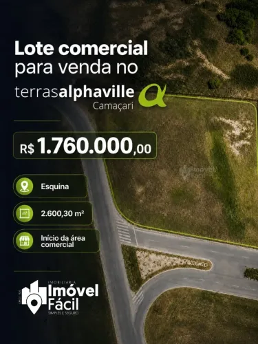 Lote comercial para venda no Terras Alphaville Camaçari