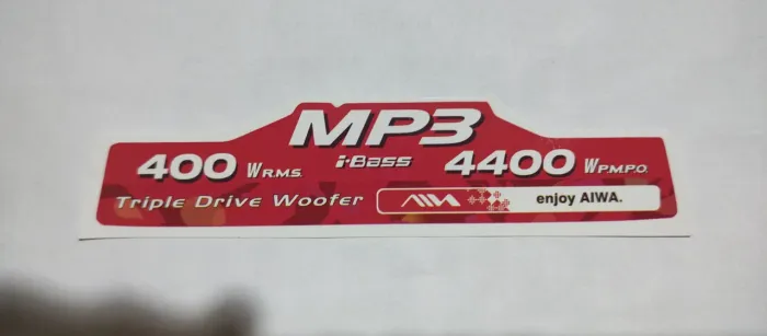 Adesivo aparelho de som mini micro system aiwa Jax pk .. nsx zr t99