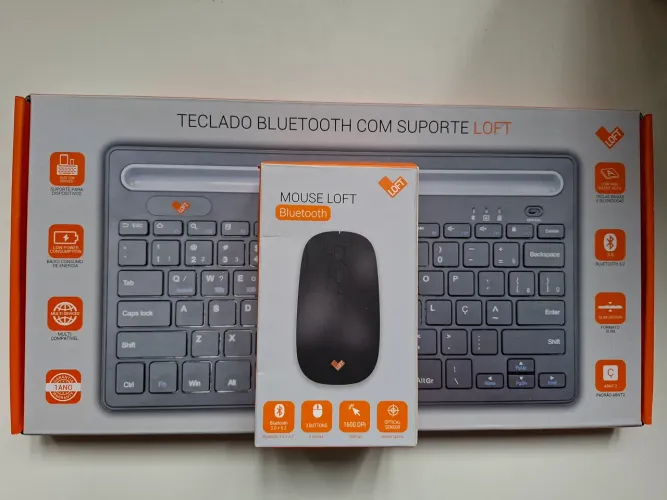 TECLADO E MOUSE BLUETOOTH LOFT