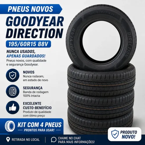 Jogo de pneus Goodyear direction Aro 15 195/60