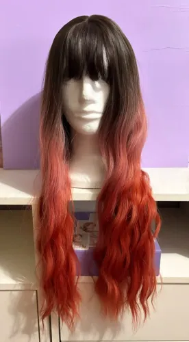 PERUCA FEMININA LONGA 60CM - RESISTENTE AO CALOR - OMBRE HAIR