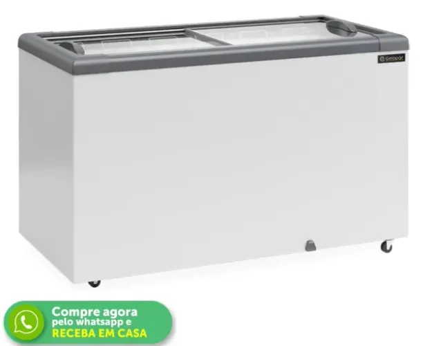 Congelador Horizontal Tampa de Vidro 395L Gelopar
