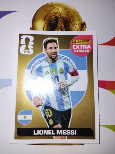 Carta Leonel Messi dourada copa 2026