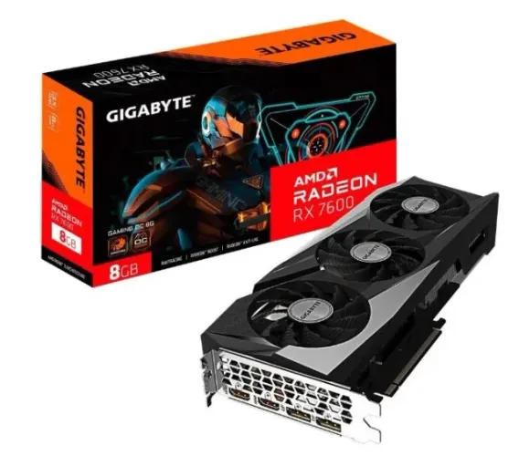Placa de Vídeo RX 7600 Gigabyte 8GB