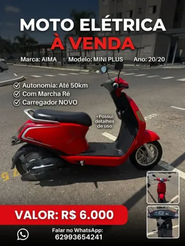 Vendo moto elétrica possuí detalhes de uso