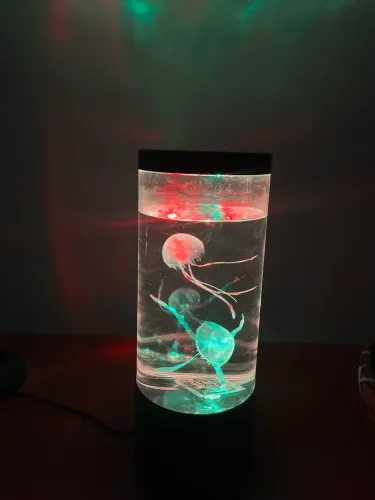 Luminária Aquário de Águas-Vivas LED RGB - Relaxante Decorativa
