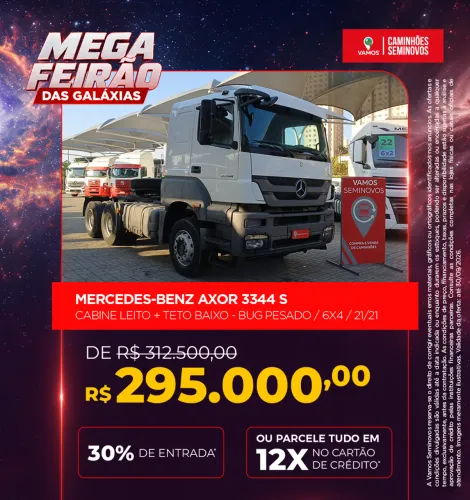 Mercedes-Benz Axor 3344 S/33 6X4E5 2021/2021 Vamos Seminovos Jacu Pêssego