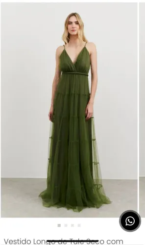 Vestido em tule verde 