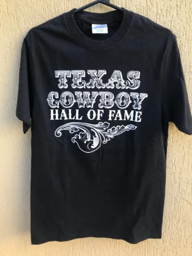 Camiseta Preta Texas Cowboy Hall Of Fame Da Port Company