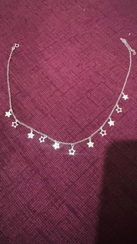 Choker com Pingentes de Estrelas prata 925