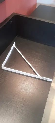 5un Suporte Mão Francesa 30x40cm Branco Reforçado Aço, com parafusos e buchas - Zamar