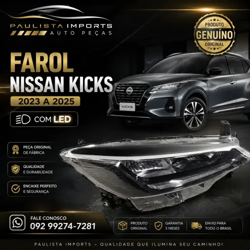 Farol Kicks 2023 a 2025 ( Com Led Genuino