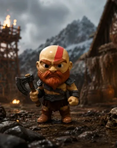 Kratos - colecionável chibi