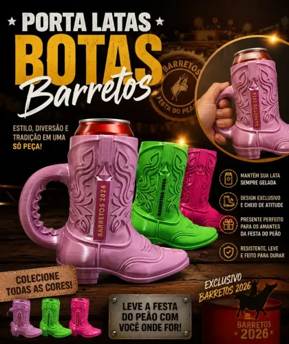 PORTA-LATAS BOTA BARRETOS 2026