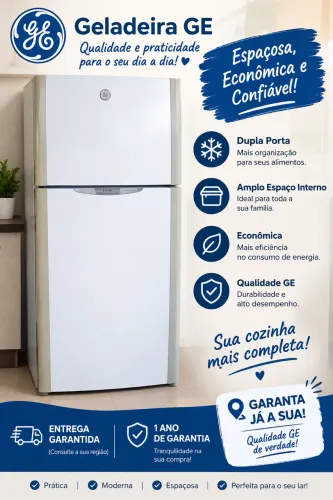 Geladeira GE Super Espaçosa