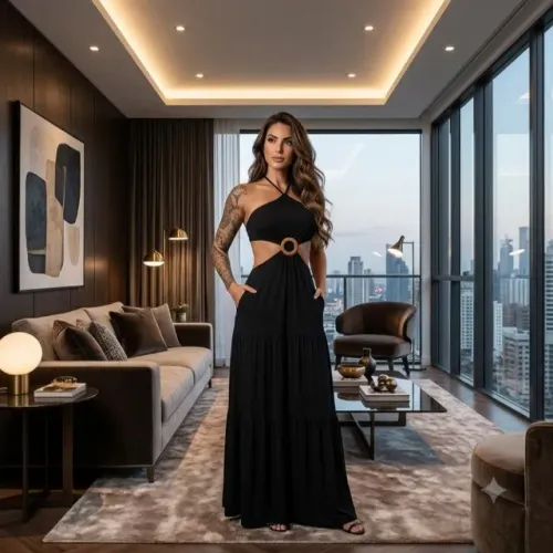 Vestido longo Tam.M novo
