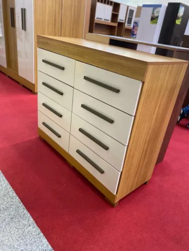 Cômoda Nalu ACP 08 Gavetas, 100% MDF - Entrega imediata;