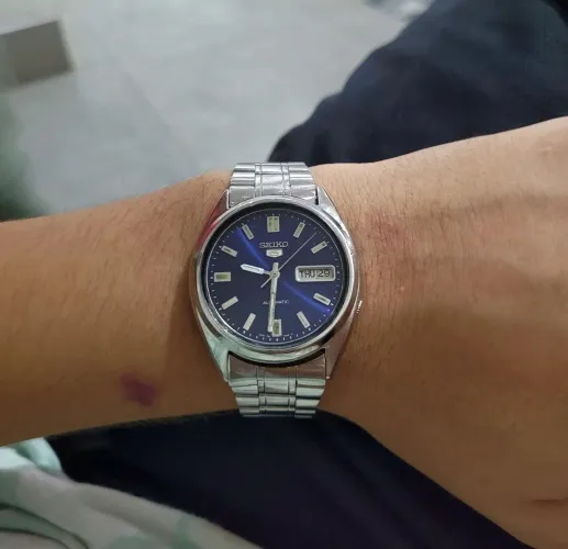 Relógio Seiko 5 Automático, Blue dial