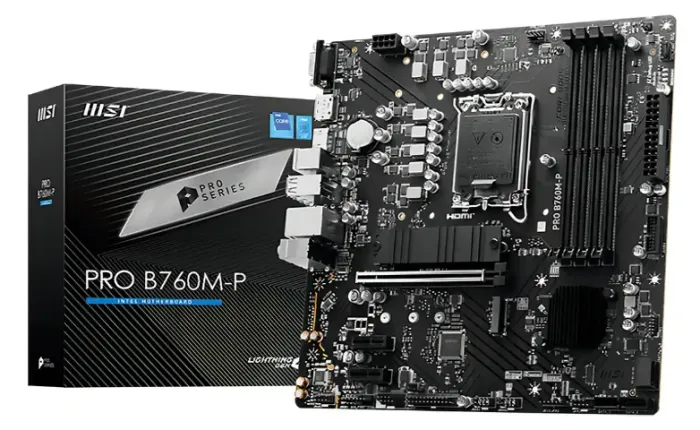 Placa Mãe Msi Pro B760m-p LGA 1700 B760 Matx DDR5 Seminova Suporta 12ª 13ª e 14ª Geração