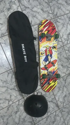 Skate boy fênix para iniciantes, capa e capacete