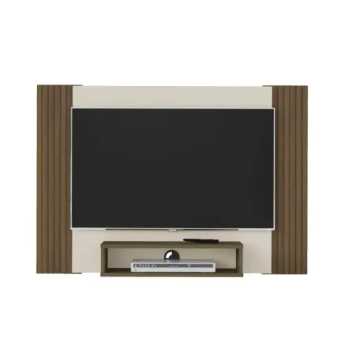 Painel Cine Pinho Ripado/Off White