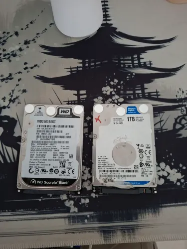 HD 1TB 2.5' + HD 250GB 2.5' (com defeito)
