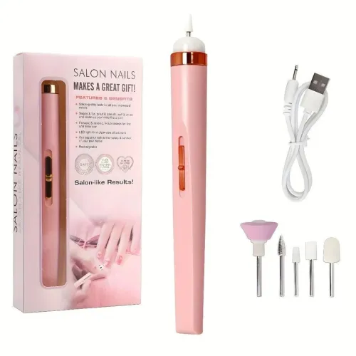 Lixadeira Lixa De Unha Alicate de unha Remover 5 em 1 Manicure Cutícula Portátil