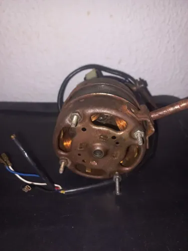 Motor de Ventilador Arno Antigo Azul - Bloco com Engrenagem / Para Peças