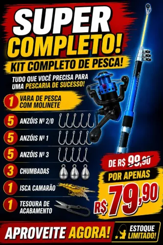 Kit completo de pesca 