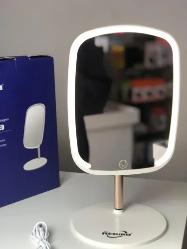 Espelho LED para Maquiagem Atomo ® - Brilho Ajustável