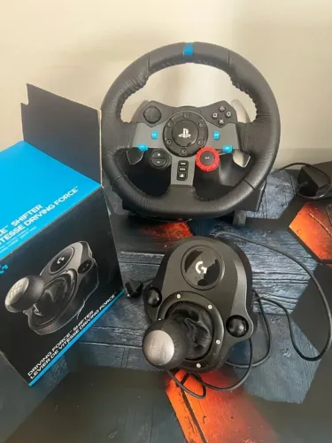 Logitech G29 + Câmbio Driving Force Completo | PS5 PS4 PC | Estado de Novo