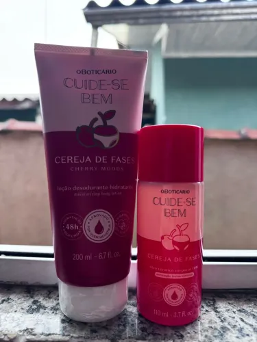 Kit Oboticario Linha Cuide-Se Bem Cereja de Fases