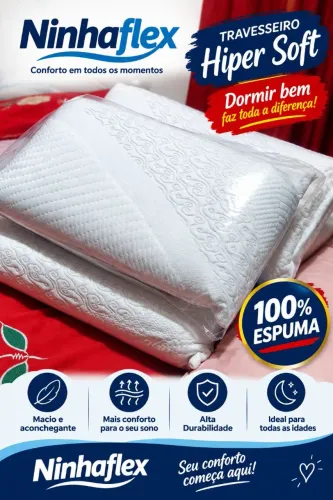 Travesseiro ortopédico soft 100 espuma