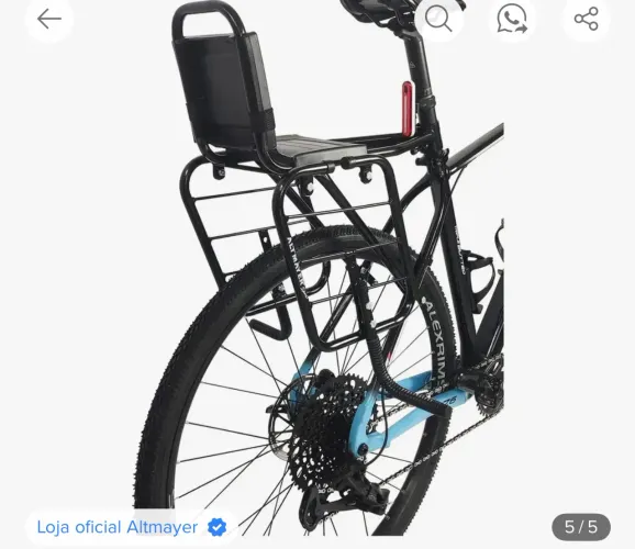 Cadeirinha infantil + Bagageiro bike aro 29