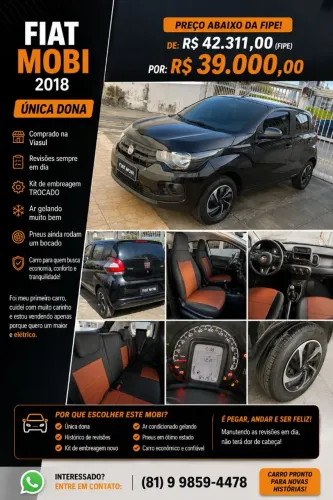 Fiat Mobi Like 1.0 Fire Flex 5P. 2018