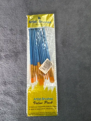 Conjunto De Pincéis 9 Peças-De Cabelo De Nylon Para Acrílico/Óleo/Aquarela