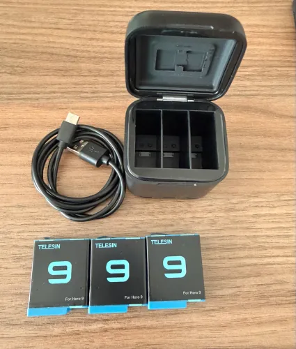3pcs Baterias E Carregador Rápido Para Gopro Hero 