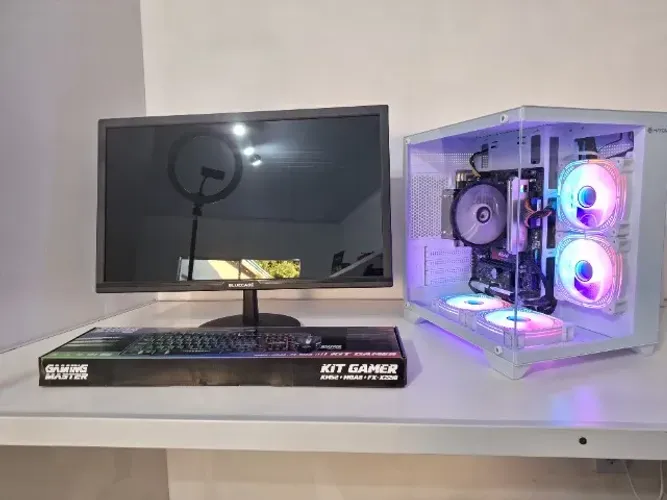 Pc gamer completo Ryzen 3 2200g - Monitor - Teclado e Mouse -Loja fisica