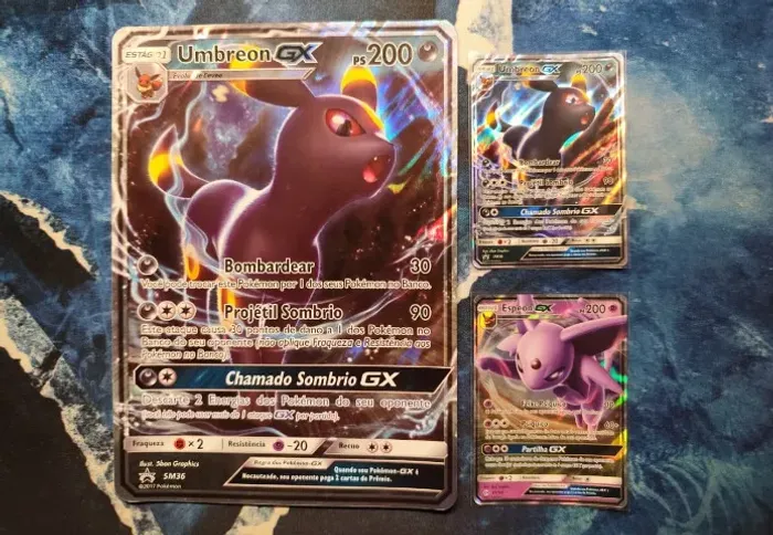 Espeon GX e Umbreon GX + Oversize jumbo Pokemon