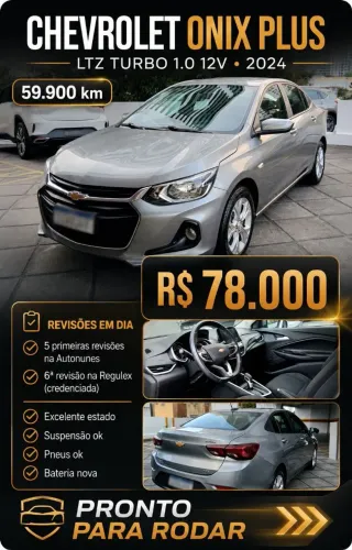 Chevrolet Onix Plus LTZ 1.0 12V TB Flex Aut. 4P 2024