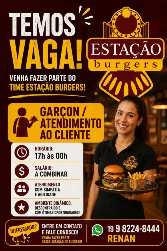 Vaga para garçon 
