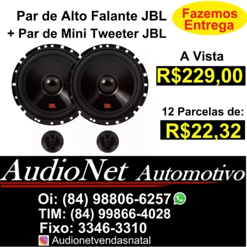 Kit 2 Vias Jbl 6 Polegadas 62vfx55 110w Rms Alto Falante + Par Mini Tweeter Carro Som Port