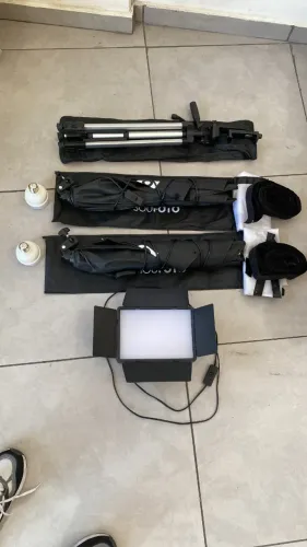 Iluminacao 3 pontos completa para Youtube e TikTok Live usada otimo estado