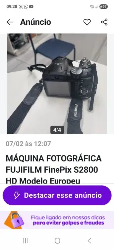 MÁQUINA FOTOGRÁFICA FUGIFILM FinePix S2800 HD MODELO EUROPEU